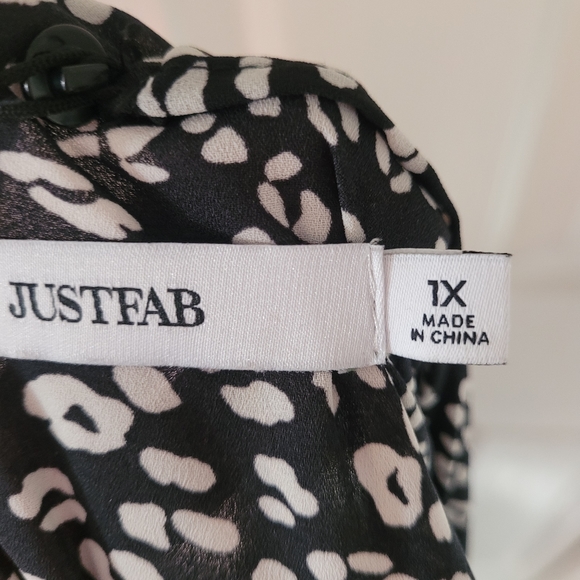 Just Fab Halter Chiffon dress in black leopard 1x (fits like XL), NWT - Picture 3 of 6